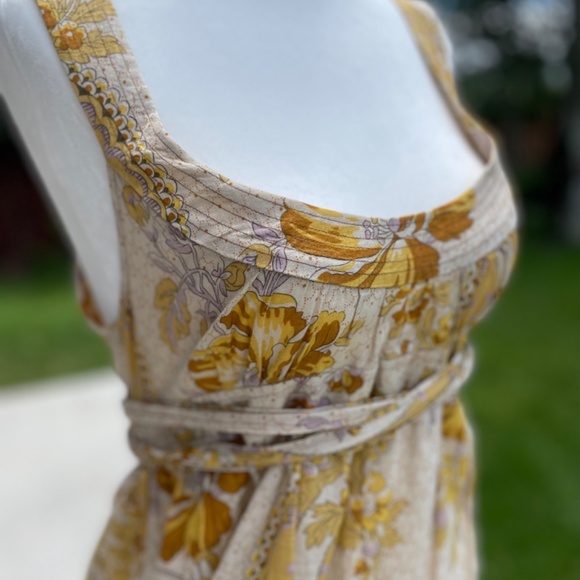 Free People Vintage y2k dress Empire waist eyelet hem raw edges - Picture 5 of 10